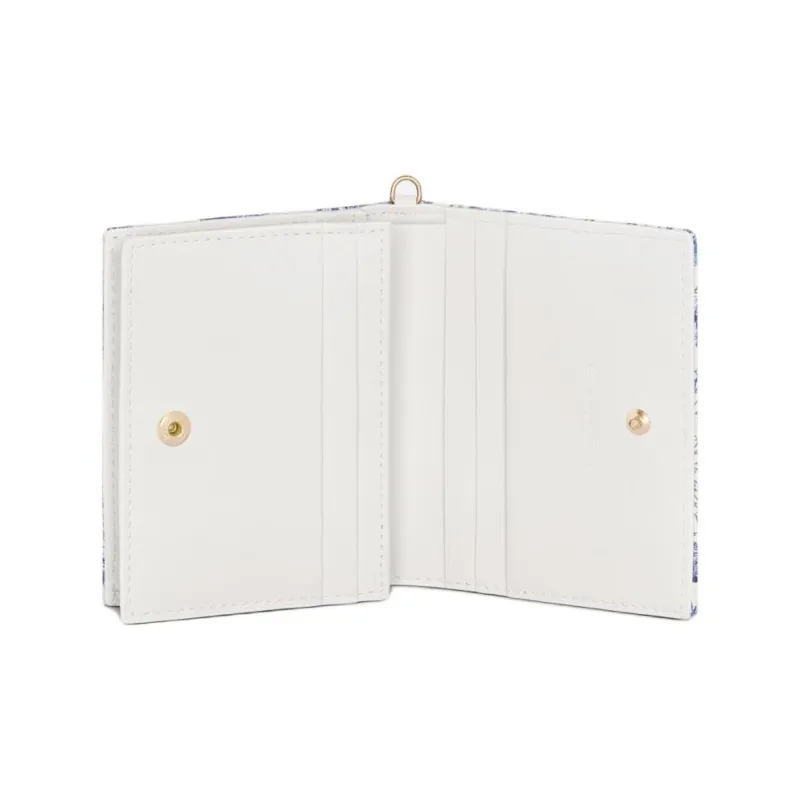 DIOR Lady Dior Calfskin Wallet Mini Women's Blue-2
