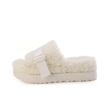 UGG Fluffita White Slippers Women's