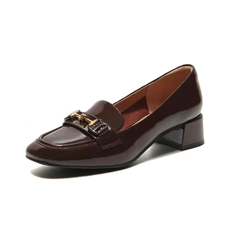 PT'SON Loafers Women's Coffee/Camel-2