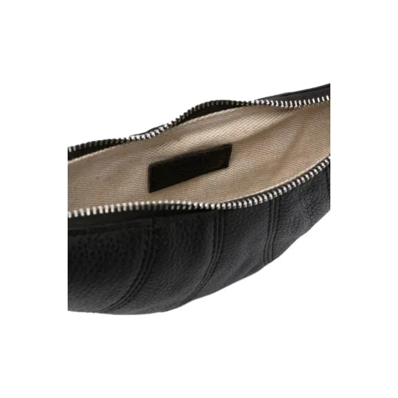 Lemaire Croissant Series Calfskin Croissant Bag Wallet Trumpets Women's Black-4