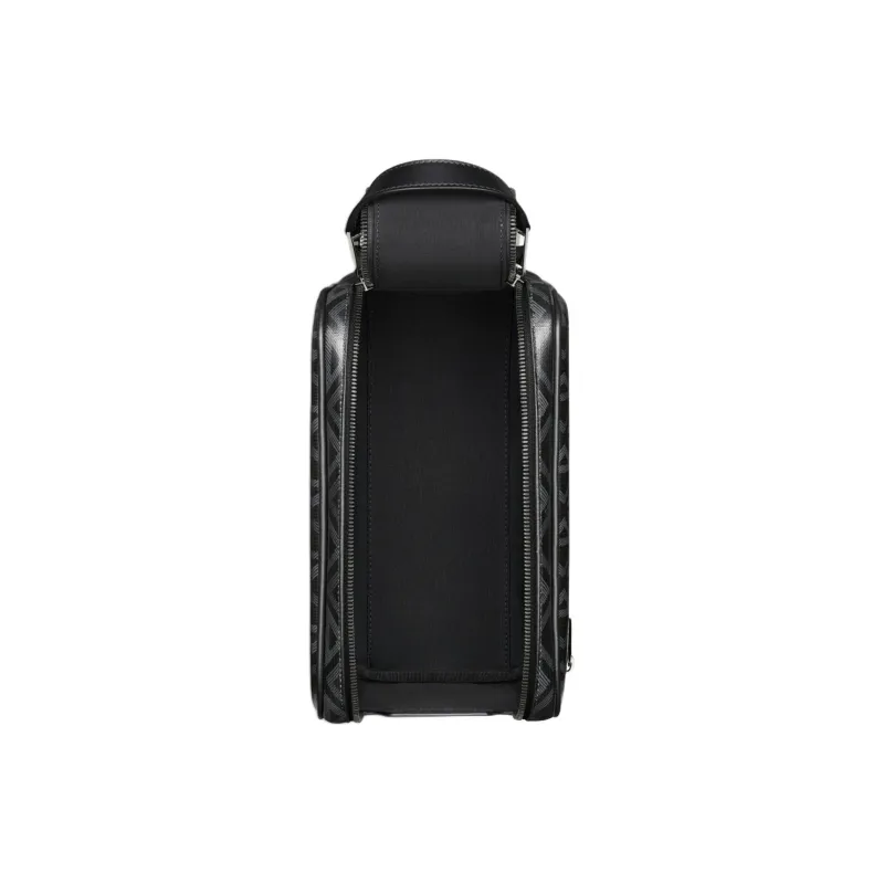 DIOR Canvas With Calfskin Toiletry Bag Men's Black-3