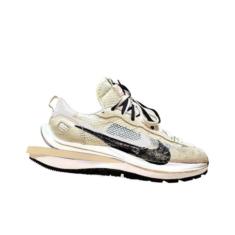Nike VaporWaffle Cushioned Slip Resistant Low Top Casual Shoes Men's White Black-1