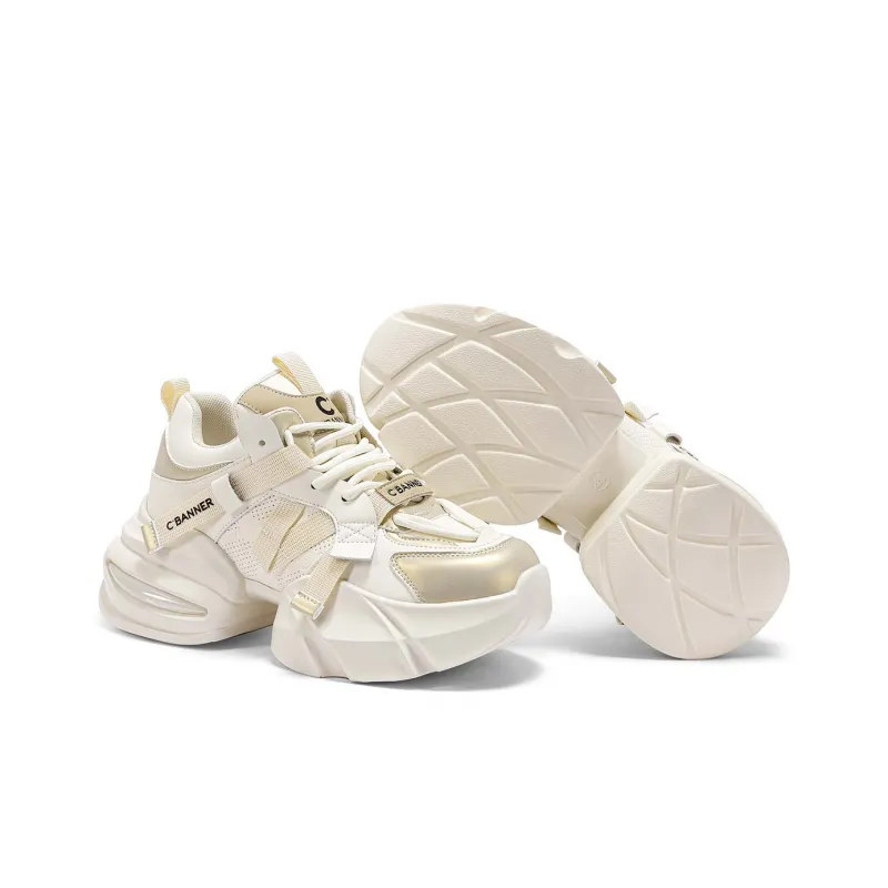 C°BANNER Low Top Chunky Sneakers Women's Gold-4