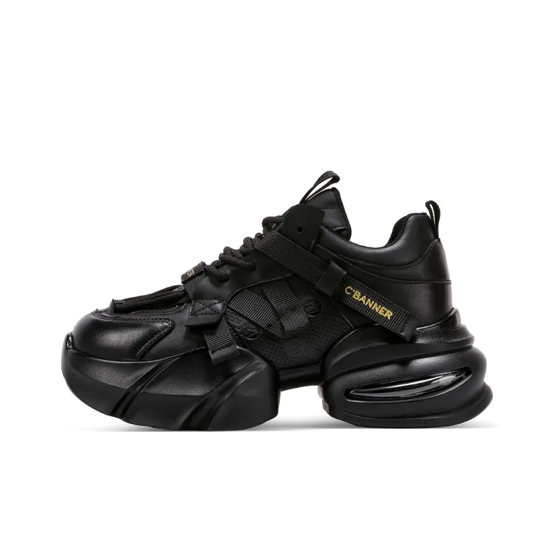 C°BANNER Low Top Chunky Sneakers Women's Black-0