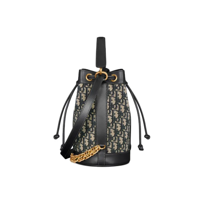 DIOR Oblique Printed Fabric Backpack Trumpets Women's Blue-2