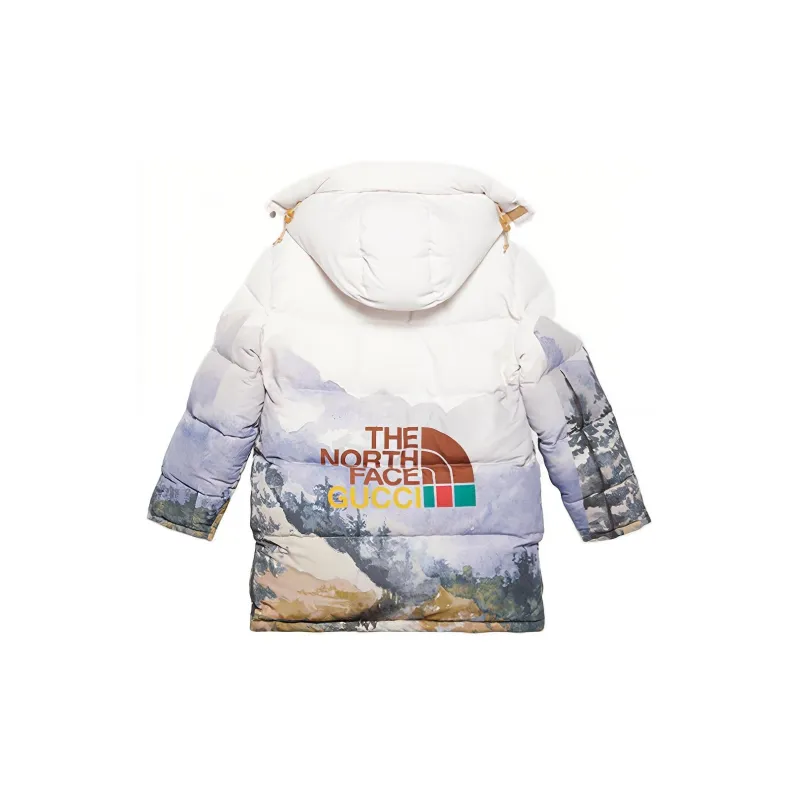 GUCCI X The North Face Padded Jacket Trail Print-2