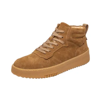 Beidouniao Slip Resistant High Top Skateboard Shoes Men's Yellow