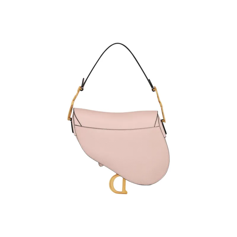 DIOR Saddle Grained Calfskin Saddle Bag Shoulder Bag Crossbody Bag Handbag Women's Pink-3