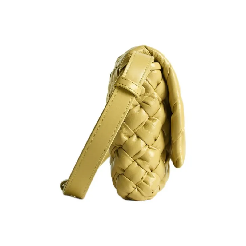 Bottega Veneta Calfskin Messenger Bag, Shoulder Bag, Crossbody Bag Trumpets Men's Yellow-1