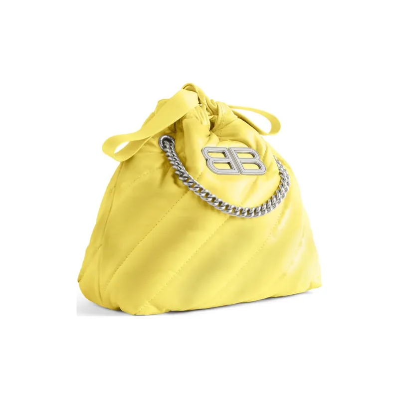 Balenciaga CRUSH Calfskin Shoulder Bag Crossbody Bag Extra Small Women's Yellow-1
