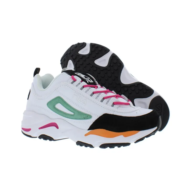 FILA Disruptor Cushioning, Wear Resistant Low Top Casual Shoes Women's Black White Green-3