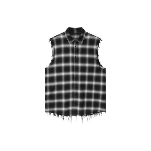 Fearless East Tank Tops Unisex Black/White Plaid