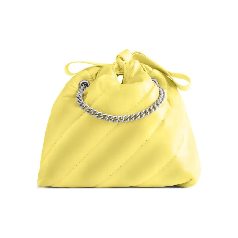 Balenciaga CRUSH Calfskin Shoulder Bag Crossbody Bag Extra Small Women's Yellow-3