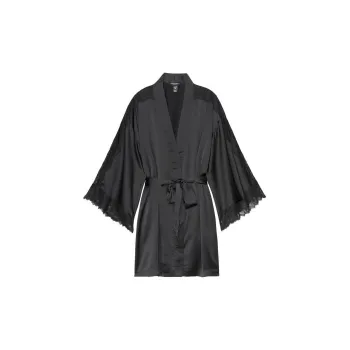 Victoria's Secret Pajama Robe Women's Black