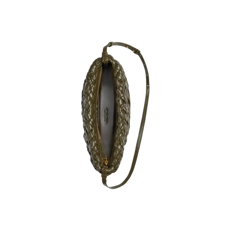 Bottega Veneta KALIMERO Cow Leather Portable One Shoulder Clutch Small Size Women's Mustard-2
