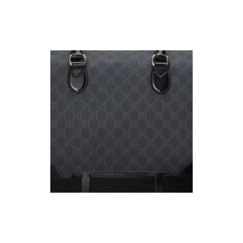 GUCCI Canvas Patchwork Leather Travel Bags Shoulder Bag Crossbody Bag Handbag Regular Men's Black-7