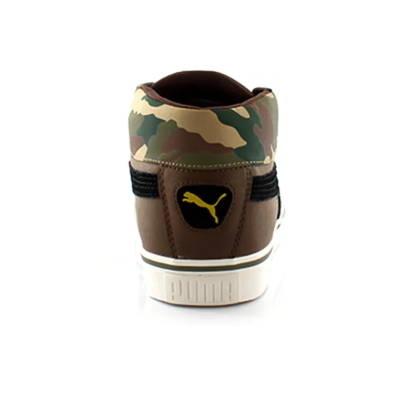 PUMA S Mid Rugged Slip-Resistant Balanced Lightweight Mid-Top Skateboard Shoes Men's Brown-3