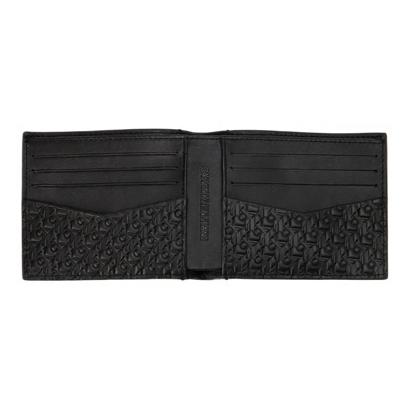 CK/Calvin Klein Cow Leather Card Holder Wallet Regular Men's Black-3
