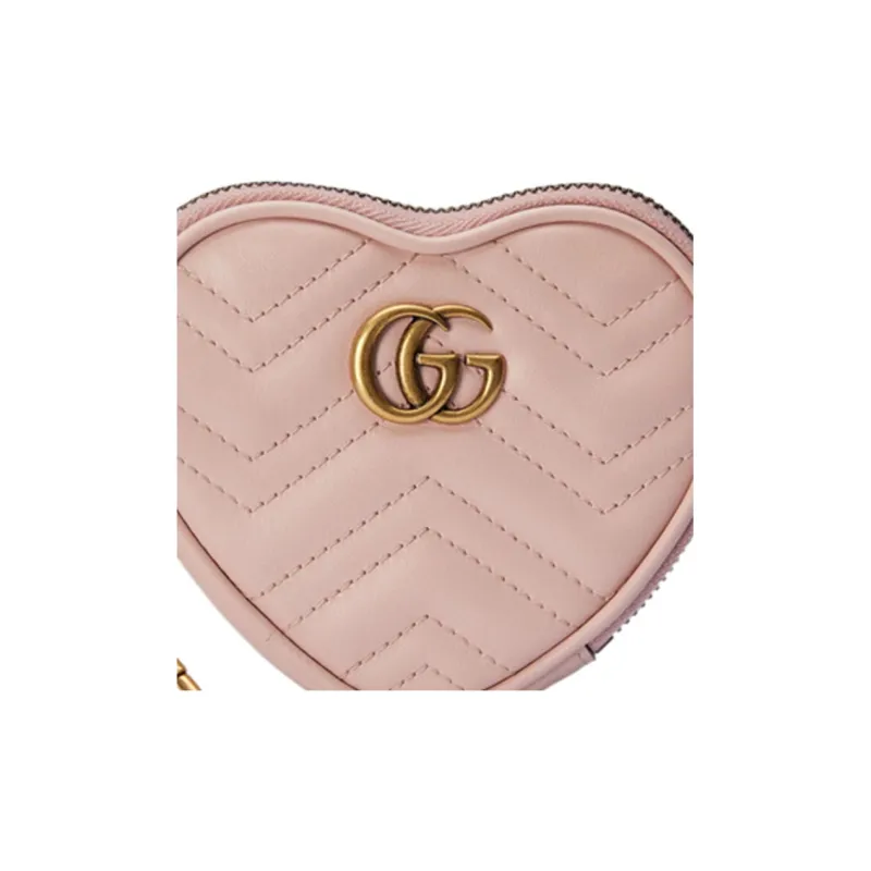 GUCCI Leather Coin Purse Women's Pink-6