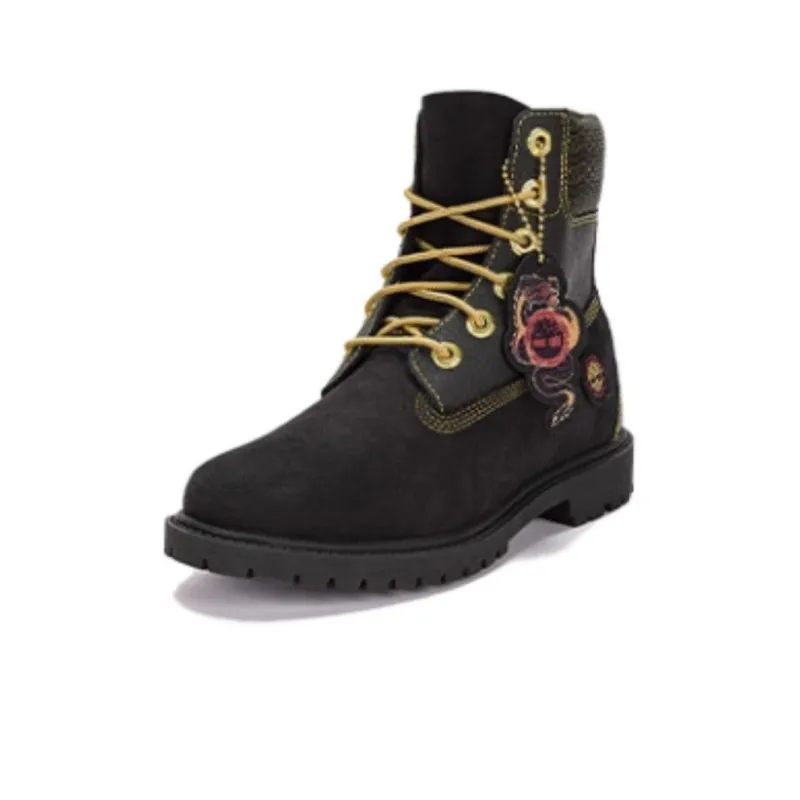 Timberland Lunar New Year 6 Inch Lace Up Boots 'Black Nubuck' Women's-1