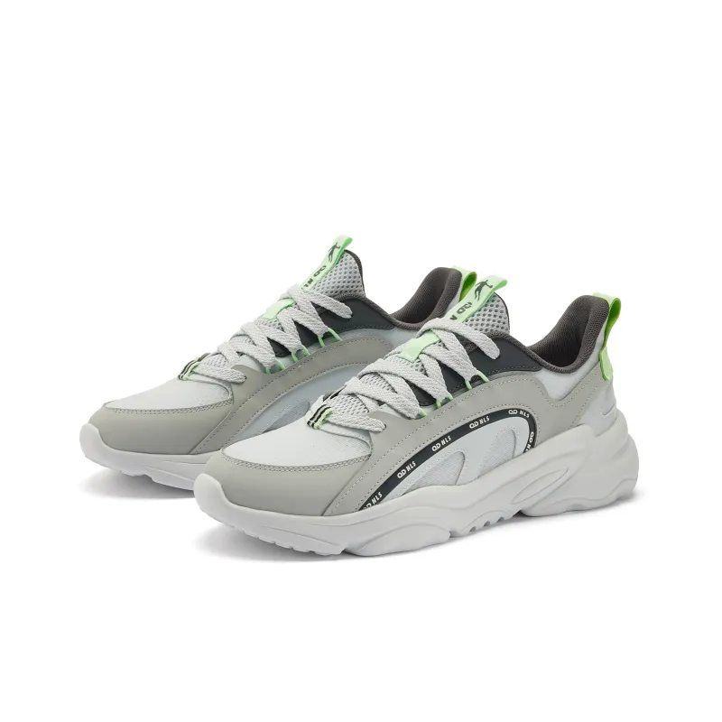 QIAODAN Non-slip Lightweight Low-Top Casual Shoes Men's Gray Silver-2