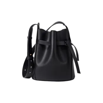 DISSONA Cow Leather Shoulder Bag, Crossbody Bag, Handbag Small Size Women's Black