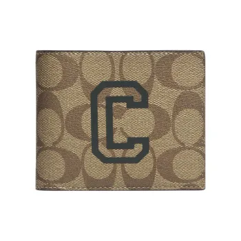 COACH 3 IN 1 Wallet Artificial Leather Card Holder, Wallet Men's Khaki
