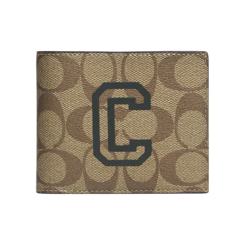 Coach monogram-print bi-fold wallet