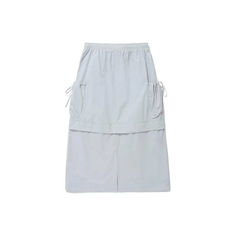 COVERNAT SS24 Casual Long Skirt Women's Light Gray-1