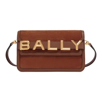 BALLY Suede Shoulder Bag, Crossbody Bag Women's Brown