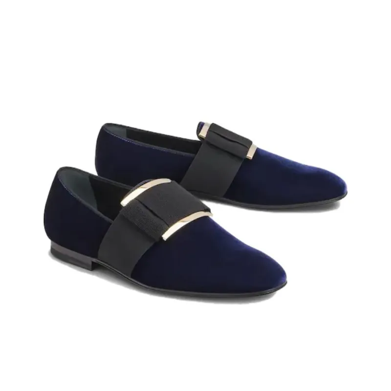 Roger Vivier Tuxedo Casual Shoes Men's Blue-3