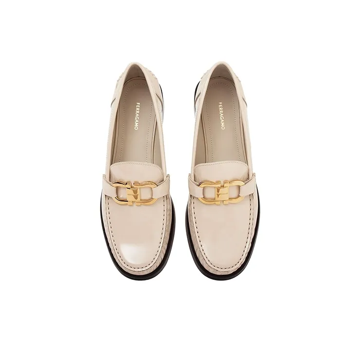 FERRAGAMO Gancini Leather Loafers-3
