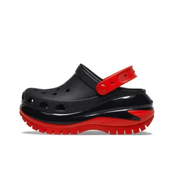 Crocs Mega Crush Clogs Unisex Black Red