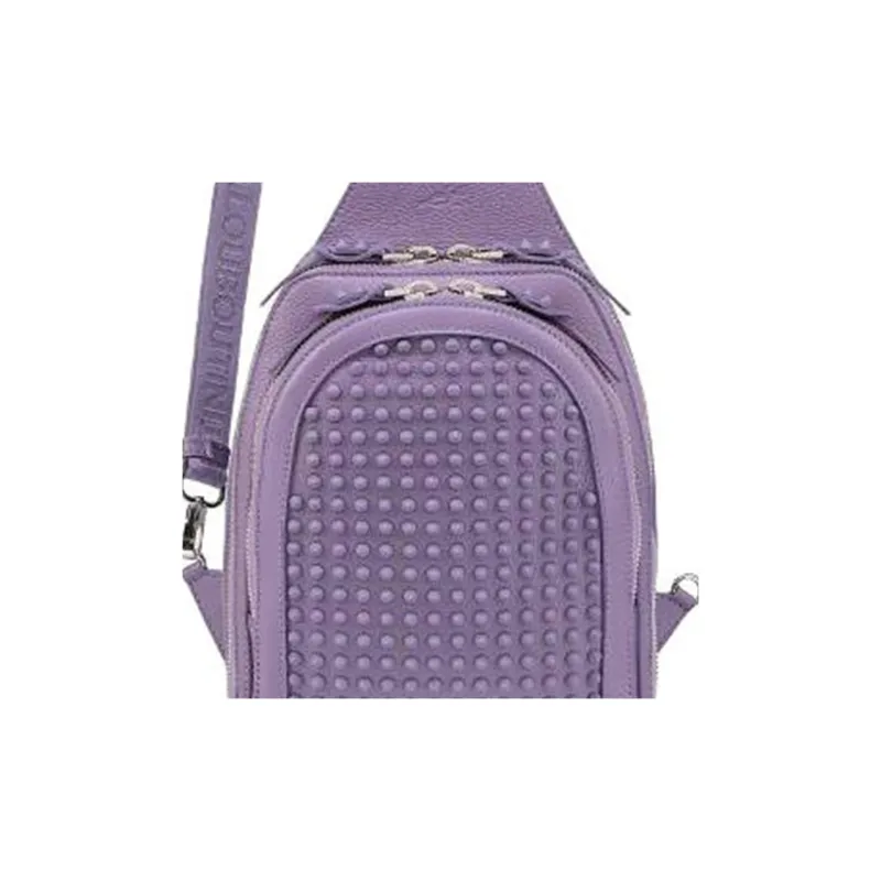 CL LUBOTING Grained Calfskin Shoulder Bag Crossbody Bag Men's Parma Lilac-4