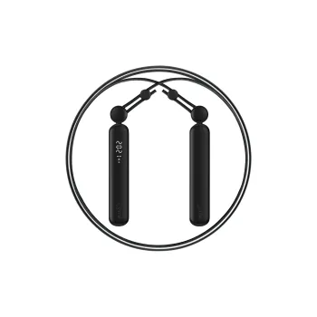 WOLONOW Smart Counting Jump Ropes Adults Plastic ABS Plastic PC Controller TPU+Steel Wire Rope 3m Black