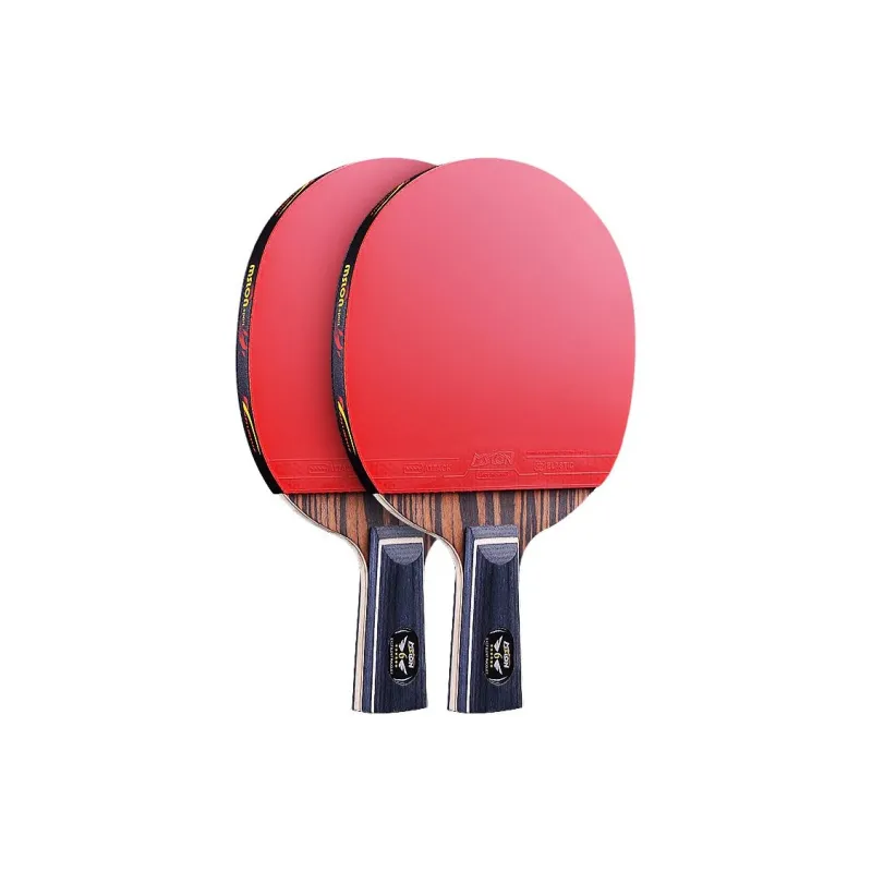 Mei Shi Long Ping Pong Paddles Kids' Ebony Wood Black Red-10