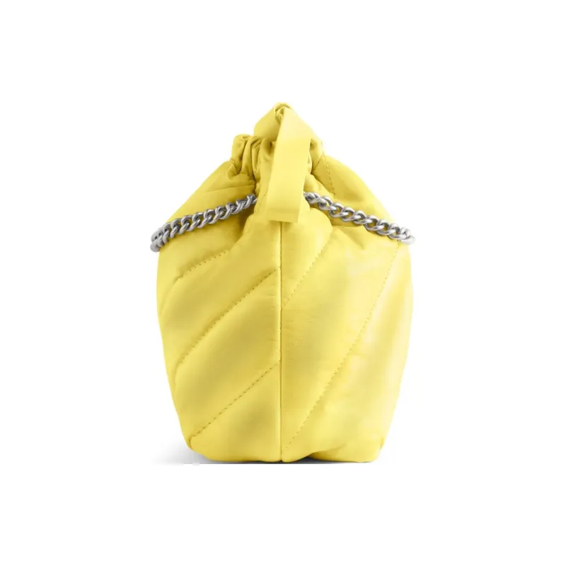 Balenciaga CRUSH Calfskin Shoulder Bag Crossbody Bag Extra Small Women's Yellow-2
