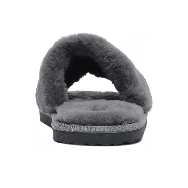 PUMA Rubber Sole Quiet Slide Slippers Women's Gray-3
