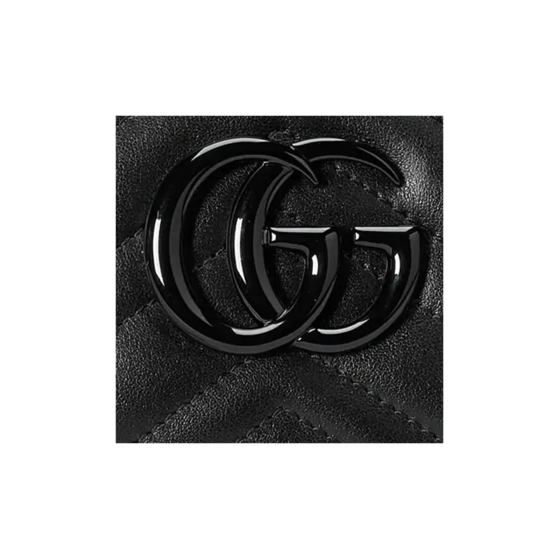 GUCCI GG Marmont Quilting Leather Camera Bags Crossbody Bag Shoulder Bag Women's Black-8