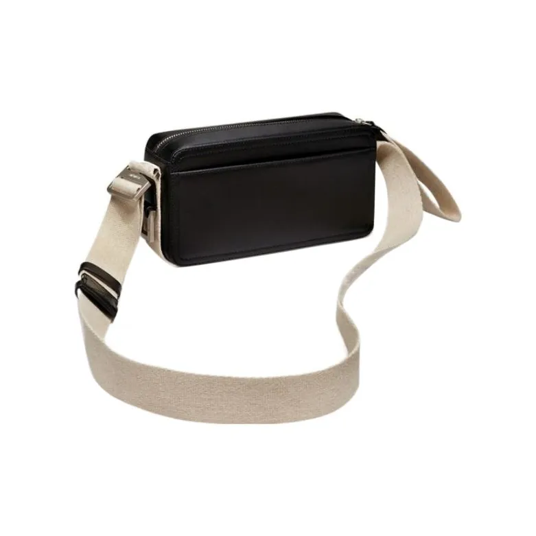 Jacquemus Cow Leather Shoulder Bag Crossbody Bag Men's Black-2