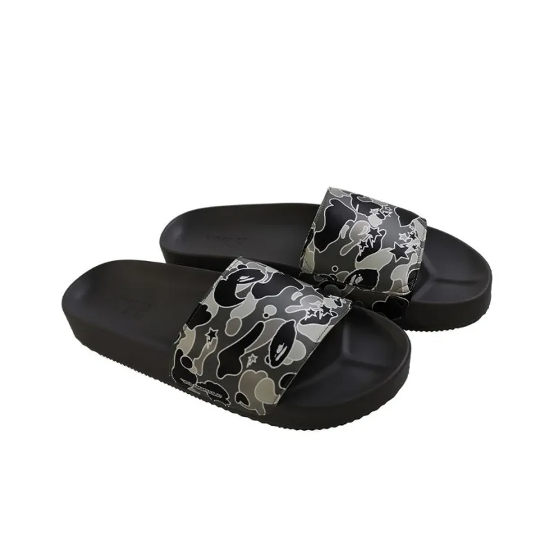 BAPE A BATHING APE Hayn Slide Black Sta Camo-2