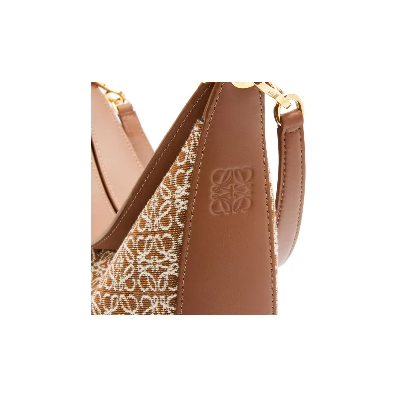 LOEWE Luna Shoulder Bag Anagram Jacquard Tan/Pecan-5