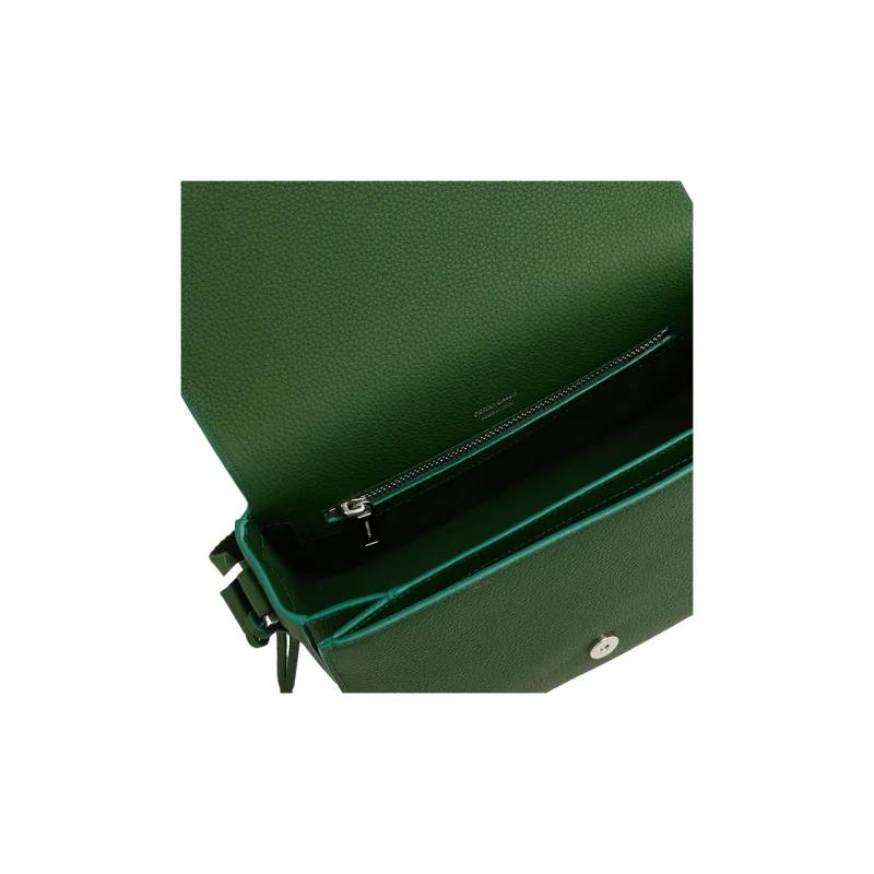 FERRAGAMO Stamped Calfskin Crossbody Bag Shoulder Bag Men's Forest Green-5