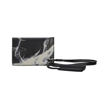 Adidas Y 3 Collaboration Leather Card Holder Regular Unisex Black