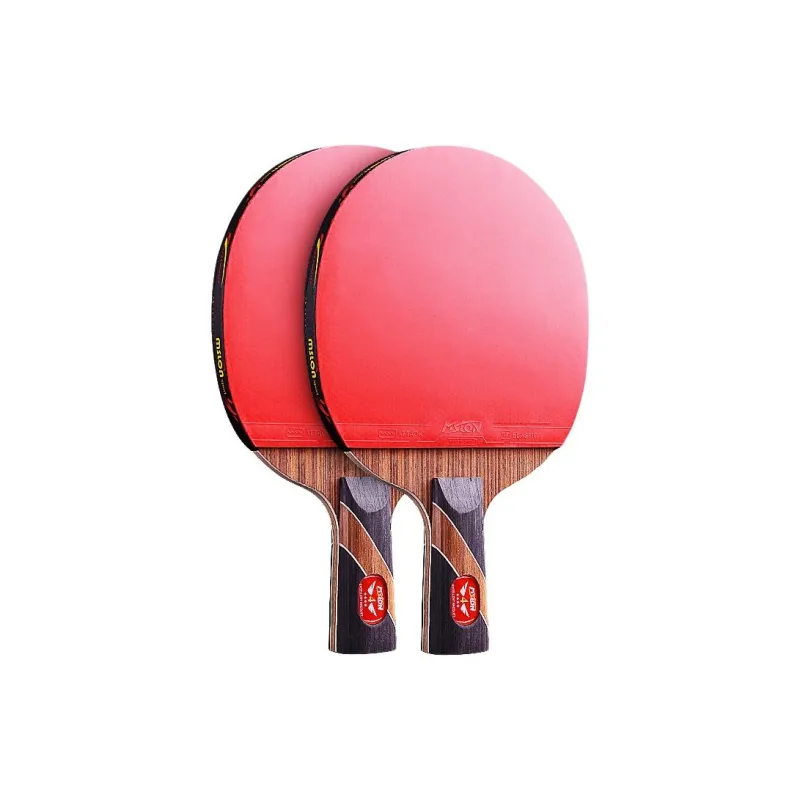 Mei Shi Long Ping Pong Paddles Kids' Ebony Wood Black Red-0