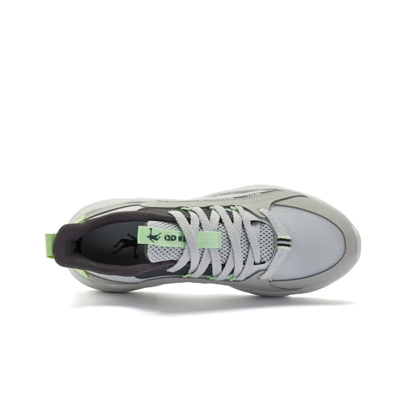 QIAODAN Non-slip Lightweight Low-Top Casual Shoes Men's Gray Silver-3