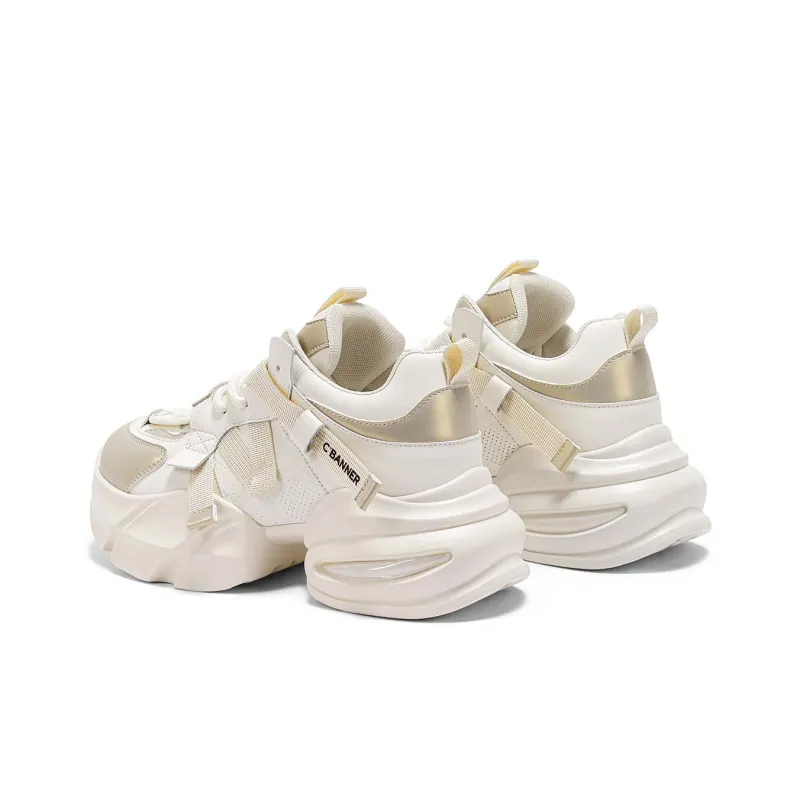 C°BANNER Low Top Chunky Sneakers Women's Gold-2