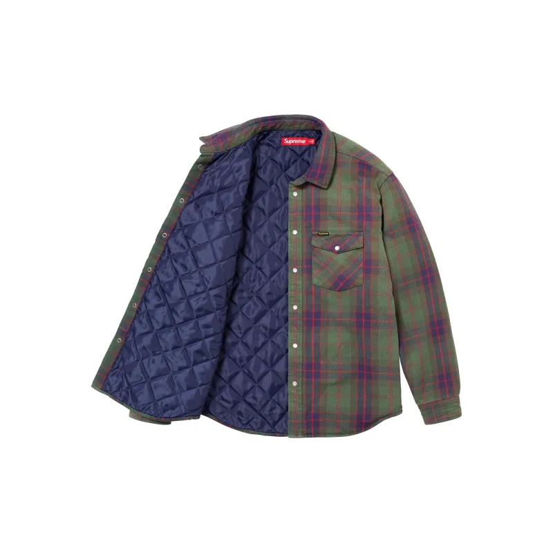 Supreme Quilted Flannel Snap Shirt - Cheap Rcj Jordan Outlet