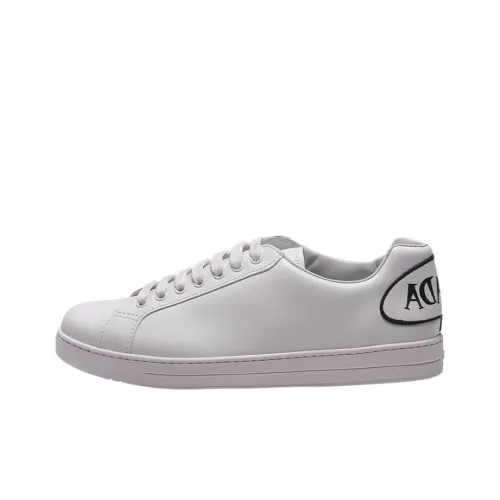 PRADA Low-Top Stylish Skateboarding Shoes Men's White
