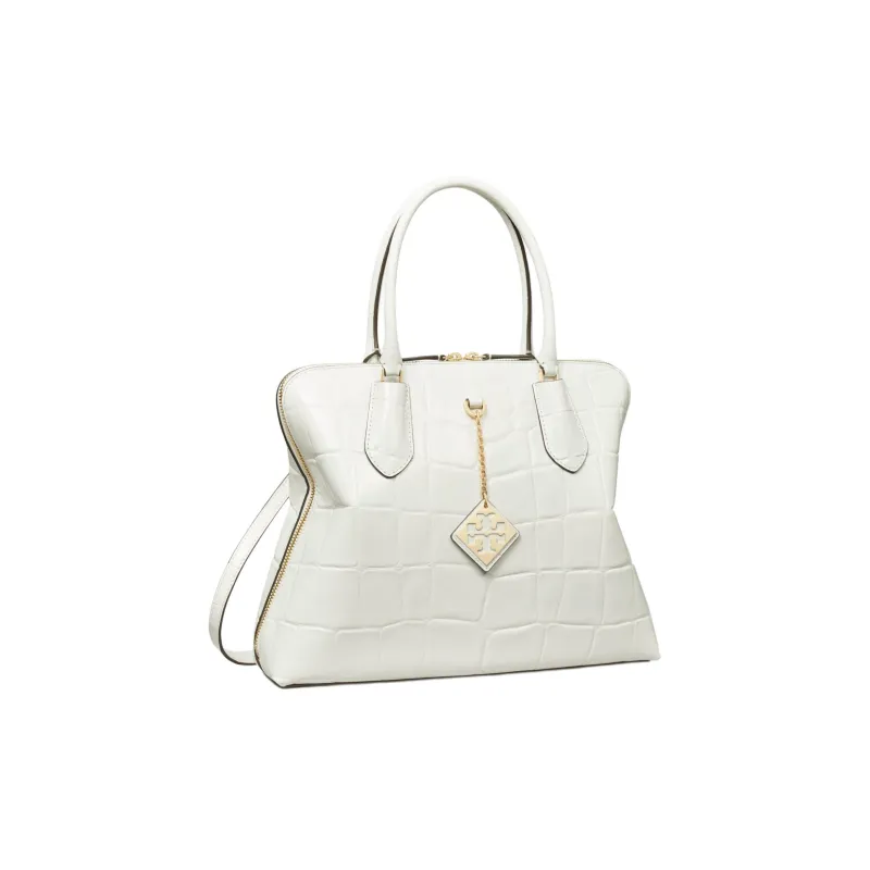 TORY BURCH Embossed Swing Bag Optic White-1